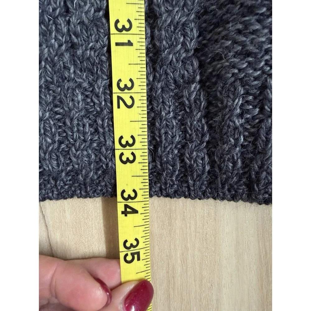 Aran Sweater Market Sweater Womens XXL Gray Cable Knit Hooded Cardigan Ireland